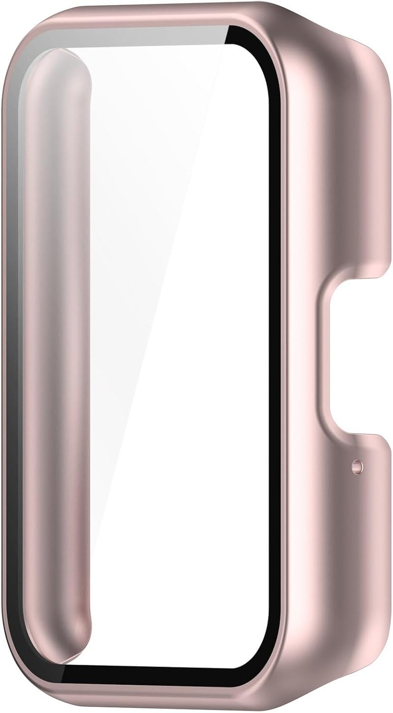 FanTEK Compatible for Samsung Galaxy Fit 3 Watch Case for Women Men, Scratch Resistant Shock Absorbing Case, Light Pink - Image 2